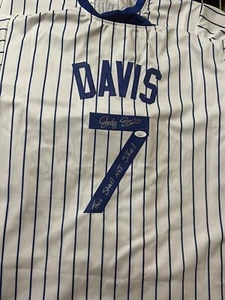 Jody Davis Signed Custom Chicago Cubs Jersey W/ Inscription. JSA - Picture 1 of 3