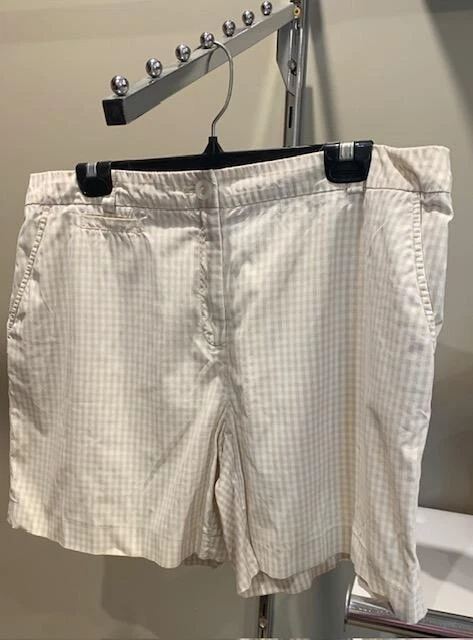 Pantalones cortos Jones New York Signature elásticos para mujer talla 16 bronceados guinga Foto 1 de 1