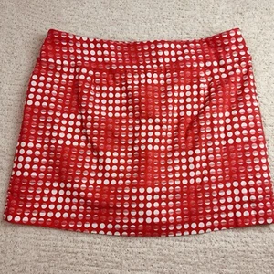 Zac & Rachel Skort Red White Dots SZ 14 Stretch Golf Athletic Active Womens - Picture 1 of 11