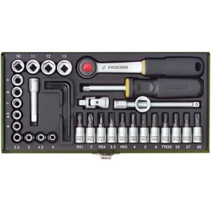 PROXXON-Feinmechaniker-Satz Steckschlüsselsatz Ratsche 1/4" Vierkant 36 tlg. - Bild 1 von 1
