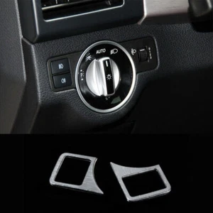 Headlight Lamp Switch Panel Button Trim For Benz 2008-14 C-Class Silver Aluminum - Bild 1 von 9