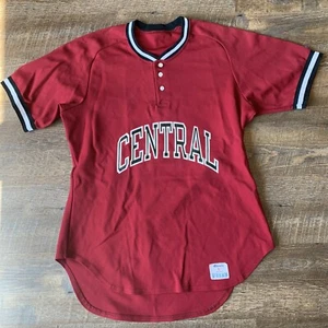 Rare Vtg 70s 80s Champion Central Stitched Maroon Alternate Baseball Jersey L - Picture 1 of 10