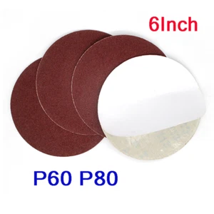 Round Sticky Sandpaper Back Adhesive Red Sandpaper Auto Repair Sanding Polishing - Picture 1 of 6