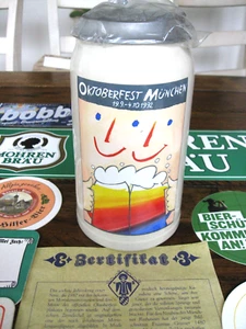 Oktoberfest Germany 1992 official Beer Stein Mint w/Cert Beer Brewery Festival - Picture 1 of 12