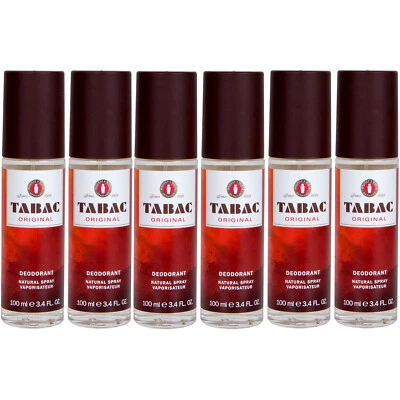 Tabac ORIGINAL NATURAL DEO SPRAY 6 x 100 ml Deodorant for man Mäurer & Wirtz
