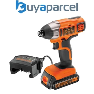 Black & Decker 18v Impact Driver with 1.5ah Battery + Charger Cordless BDCIM18C1 - Picture 1 of 3