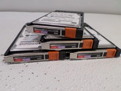 LOT OF 4 Hitachi HUC106030CSS600 SAS 300GB 2.5" 10K RPM Hard Drive w/ EMC Tray - Image 1 of 4
