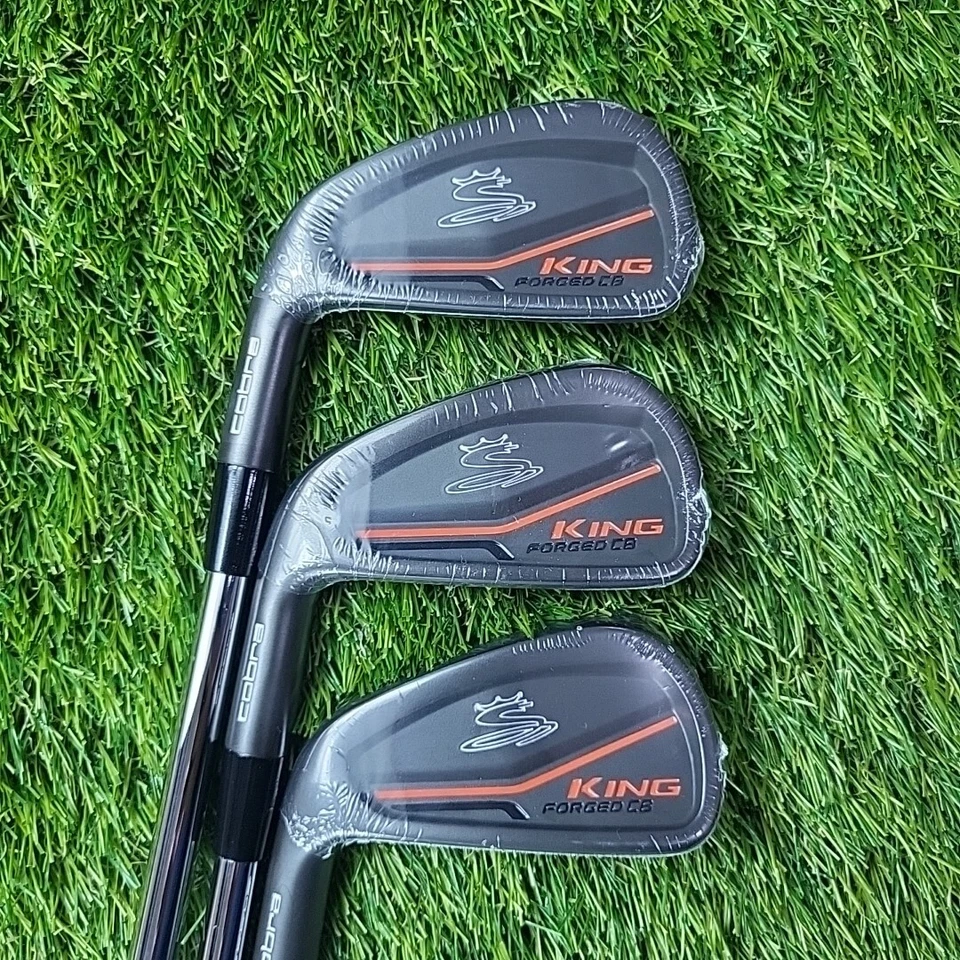 Cobra King Forged CB Black 4/5/6 Iron Set KBS Tour V 110 Stiff Left Handed *NEW* - Image 1 of 4
