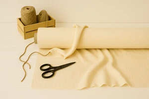 Dutch White Cotton-Linen Fabric by the Yard – Apparel, Drapery & Crafts Material - Picture 1 of 10