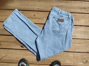 Pantalones de mezclilla para hombre Wrangler Jeans W47 L33 azul algodón pierna recta - Imagen 1 de 7