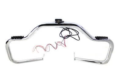 Barra de señal de giro delantera cromada para Harley Davidson Foto 1 de 4