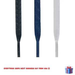 FLAT WAX PREMIUM SHOELACES FANTASTIC AGLETS LACES FOR ALL SHOES - Picture 1 of 15