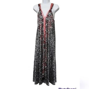 Vestido midi vintage Oscar de la Renta mujer sin cordones animales estampado L - Imagen 1 de 8