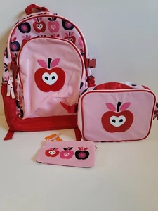Gymboree Pink Apple Backpack Lunch Pouch Set NWT Retail - Picture 1 of 2