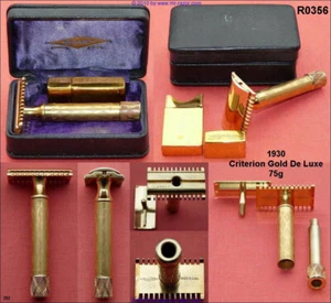Gillette NUOVO Criterion Gold DeLuxe USA 1930 - Foto 1 di 1