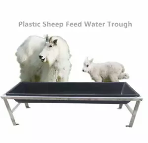 1m Sheep Goat Cattle Water Feed Trough Livestock Farm Feeder Tray with Bracket - Picture 1 of 15