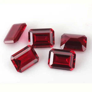 Piedra preciosa suelta de rubí sintético creada en laboratorio de corte fino octágono para joyería surtida - Imagen 1 de 24