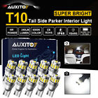 Auxito 10X T10 201 W5w Led Sidelight Bulbs 6000K Error Free Smd Interior Light