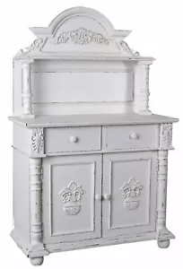 Antik Anrichte Shabby Chic Buffet Aufsatzschank Weiss Küchenschrank Küchenbuffet - Bild 1 von 5