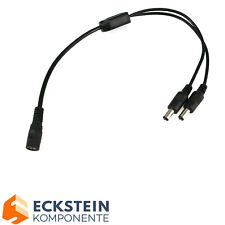 DC Hohlstecker 5,5 x 2,1mm Y-Verteiler 1x Buchse - 2x Stecker DC Kabel für LED 
