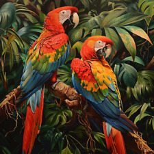 Papagei Ara Leinwand Kunstdruck