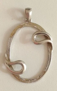 Pendentif porte-photo en argent massif - Picture 1 of 6