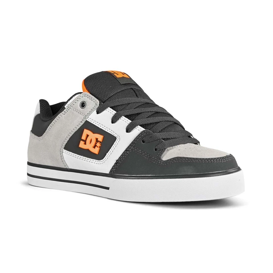 DC Pure Scarpe Da Skate - Grigio Scuro/Arancione - Immagine 1 di 4
