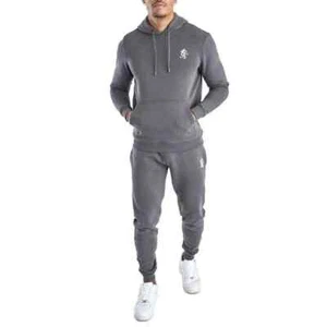 Herren Full Trainingsanzug Gym King Pullover Hoodie Gym Sweatshirt Jogginghose Dunkelgrau - Bild 1 von 8