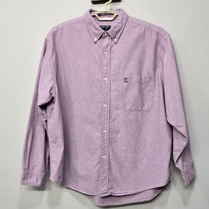 Ralph Lauren Jeans Oxford Shirt Large Purple Button Down Embroidered Logo Casual - Picture 1 of 7