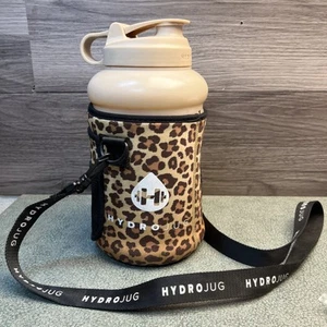 HYDROJUG Bundle 73oz Jug with Sleeve & Straw In Blush Leopard Cheetah Pink - Picture 1 of 10