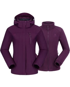 CAMEL CROWN Women's Ski Jacket 3-in-1 Waterproof Windproof Fleece Size S - Picture 1 of 7