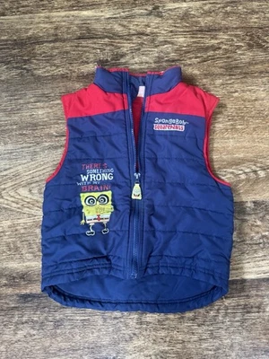 Chaleco acolchado vintage Bob Esponja Y2K talla 5 niños Nickelodeon Foto 1 de 4
