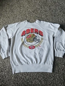 Sudadera De Colección Signal Mega-fleece Años 80 90 San Francisco 49ers Blanca Cuello Redondo L - Imagen 1 de 10