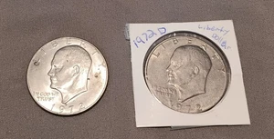 1972 D EISENHOWER DOLLAR COINS  - Picture 1 of 4