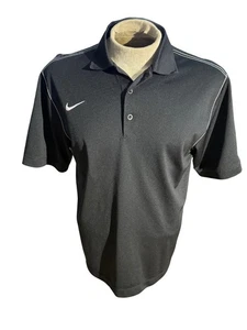 Nike Golf Dri-Fit Polo Shirt Black Jack Daniel’s Old No. 7 Logo Men’s Medium - Picture 1 of 5