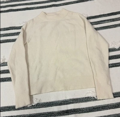 Suéter Pullover Athleta Hawthorne Dove Lana Merino Crema Pequeño Foto 1 de 4