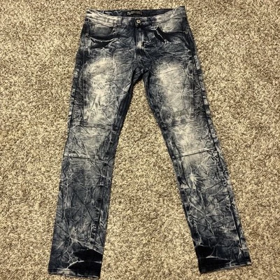 Jeans Bleecker and Mercer azules motociclista blanqueador 34x34 Foto 1 de 4