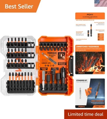 High-Performance 40-Piece Impact Bit Set with Precision Tips & Magnetic Drivers - Image 1 of 4