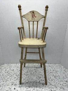 "Antigua trona de muñeca con Cupido de 20"" de alto" - Imagen 1 de 7