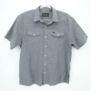 Howler Bros Huckberry Shirt Mens L H Bar B Little Agave Print Blue Oxford Snap - Picture 1 of 9