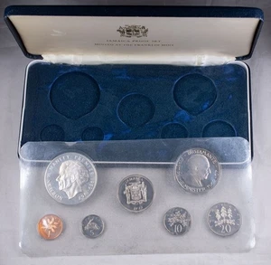 1973 Jamaica 9 Coin Silver Proof Set 1.2336 oz ASW in $5 coin - Picture 1 of 8