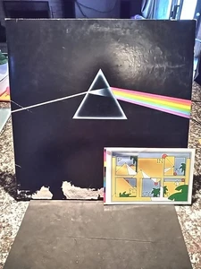 PINK FLOYD DARK SIDE OF THE MOON 1973 HARVEST SMAS 11163 2 POSTERS + STICKER VG+ - Picture 1 of 23