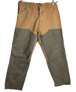 Vtg Browning pheasant for ever Men's Cotton Denim Upland Hunting Pants 34 X 30 - Picture 1 of 9