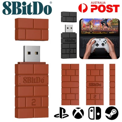 8BITDO USB Wireless Adapter 2 For Switch Xbox PS5 PS4 PC Steam Gaming Controller - Image 1 of 4