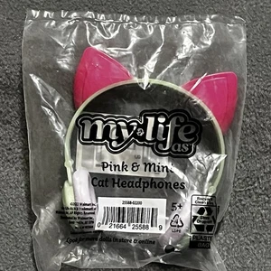 My Life Muñeca Accesorio Como Gato Auriculares para Muñecas 18" Rosa y Verde Como Nuevo - Imagen 1 de 3