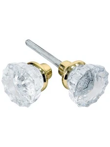Tuff Stuff Tools Mortise Lock Crystal Glass Door Knob Replacement Set, Brass ... - Picture 1 of 1