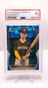 2023 Bowman Chrome Sapphire Ethan Salas 1st Bowman PSA 9 Padres Prospect RC - Picture 1 of 2