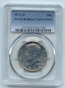 1972 D 50C Kennedy Half Dollar PCGS Brilliant Uncirculated BU - Picture 1 of 1