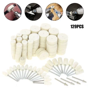 129pcs/set Filz Polieren Rad Wolle Buffing Pad Polierscheibe Schwabbelscheibe - Bild 1 von 11