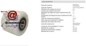 Rueda Nylon 82 64 20 MM STILL WAGNER Transpaleta Manual HP Repuestos - Imagen 1 de 2
